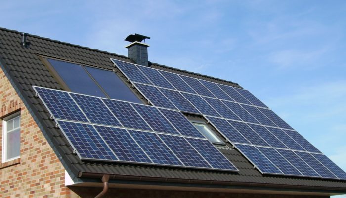 Solar panels on a roof