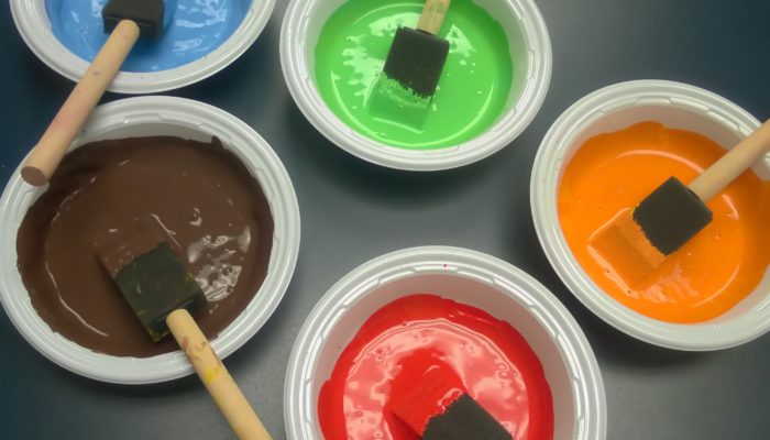 Bowls of paint