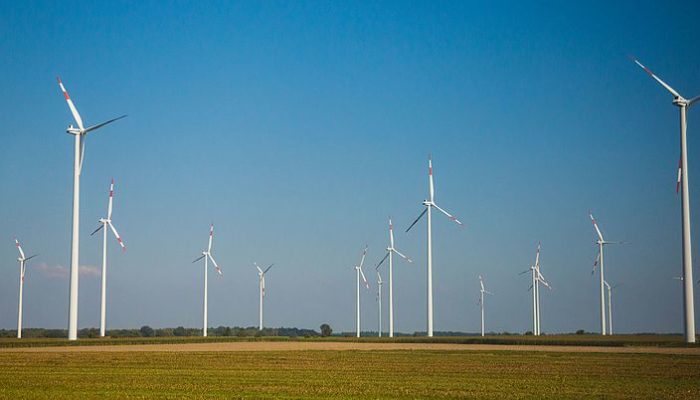Wind turbines in rural Germany